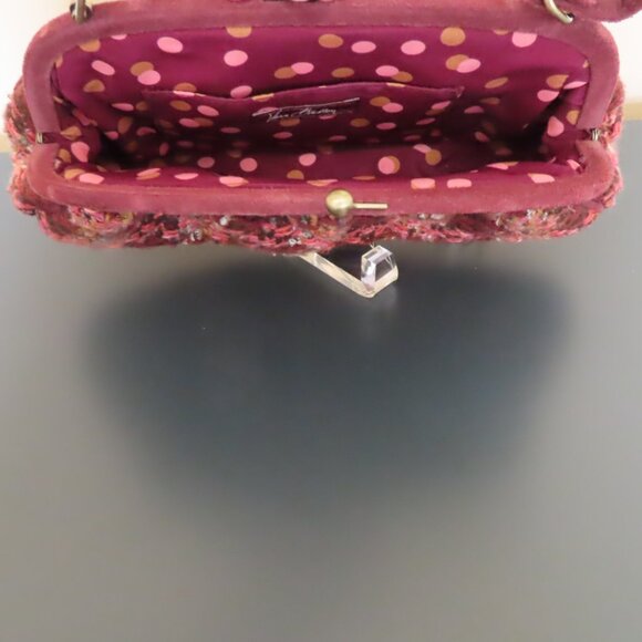 Vera Bradley Kisslock Annie Plaid Tartan Tweed Boucle Purse - Picture 9 of 10